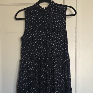 Chic Black Starry Midi Dress